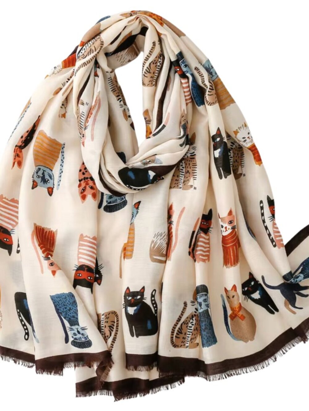 NWT Cat Print Lightweight Scarf